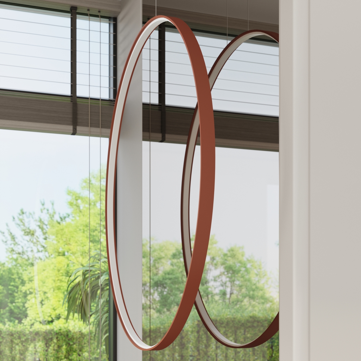 Suspension Aluminium Ocre Rouge LED 1 Rio ocre rouge, EDEN