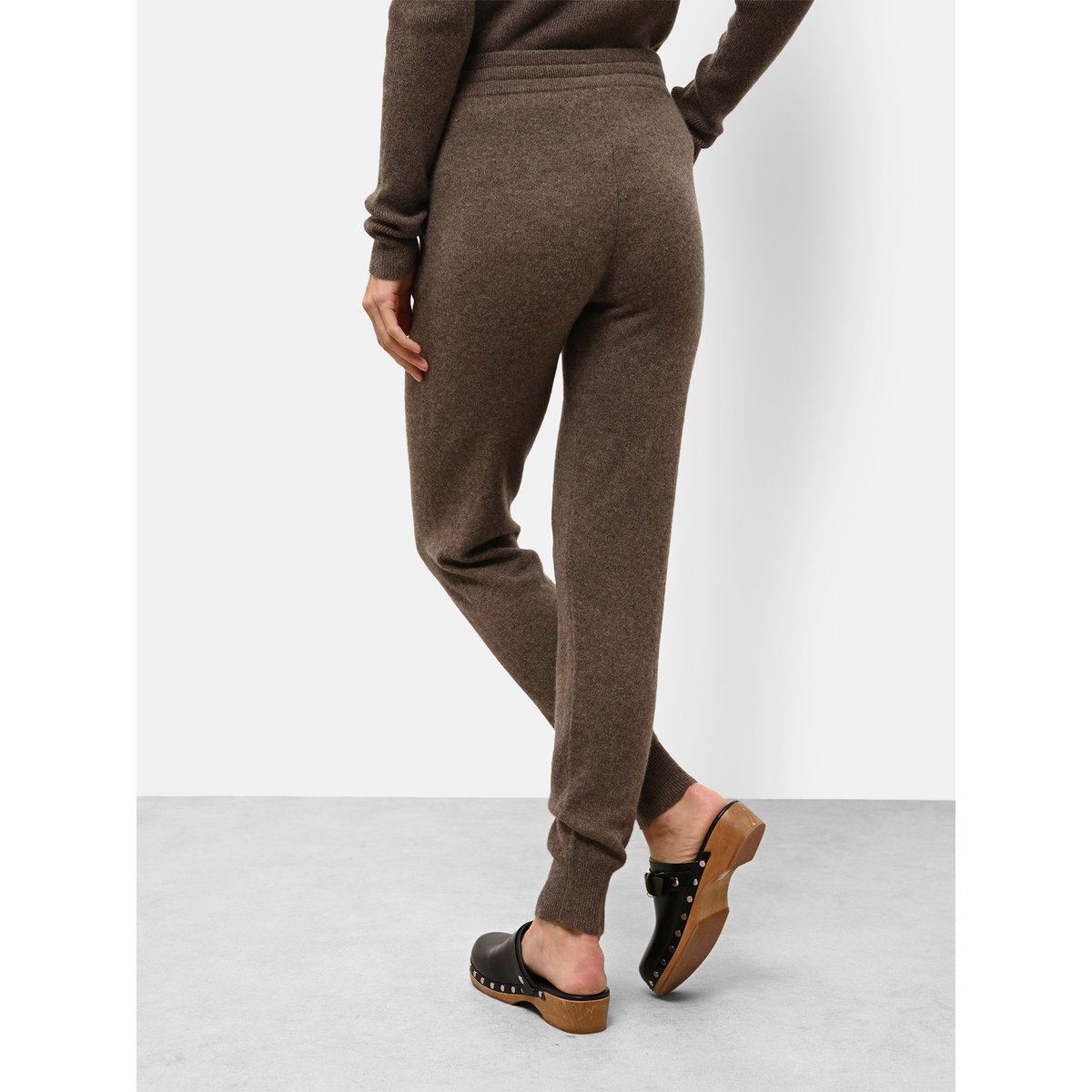 Jogging Taupe Chiné Wendy marron, JUST CASHMERE