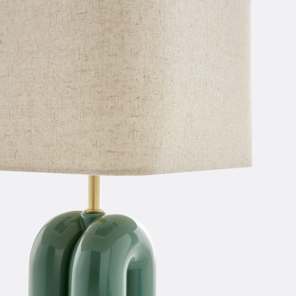 Lampe à poser céramique et lin, Malo sauge, LA REDOUTE INTERIEURS