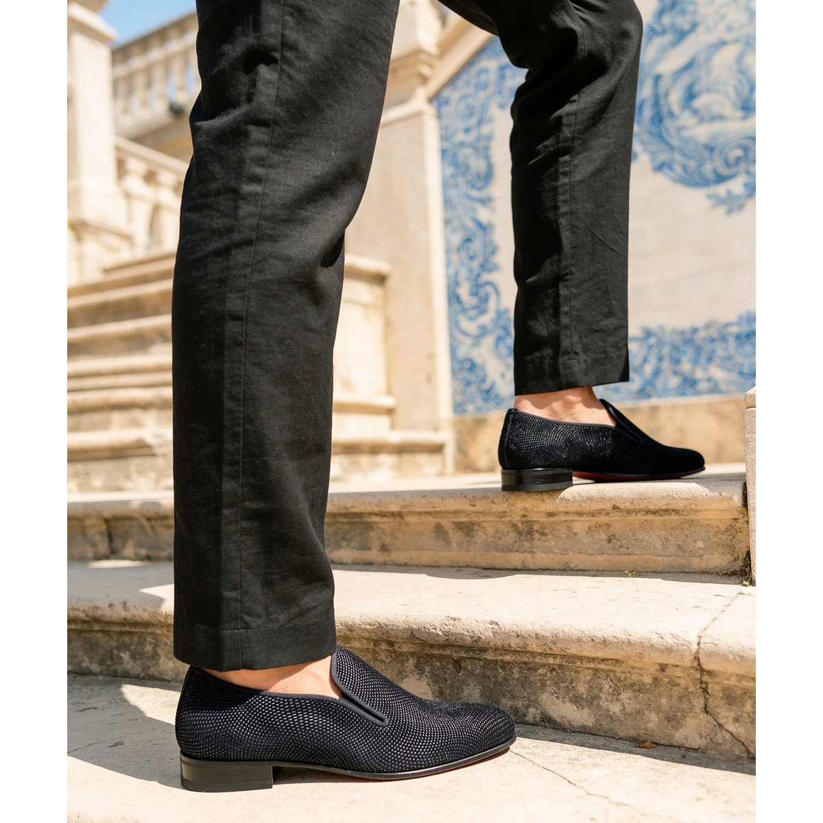 Mocassins daim BELEM noir, FINSBURY