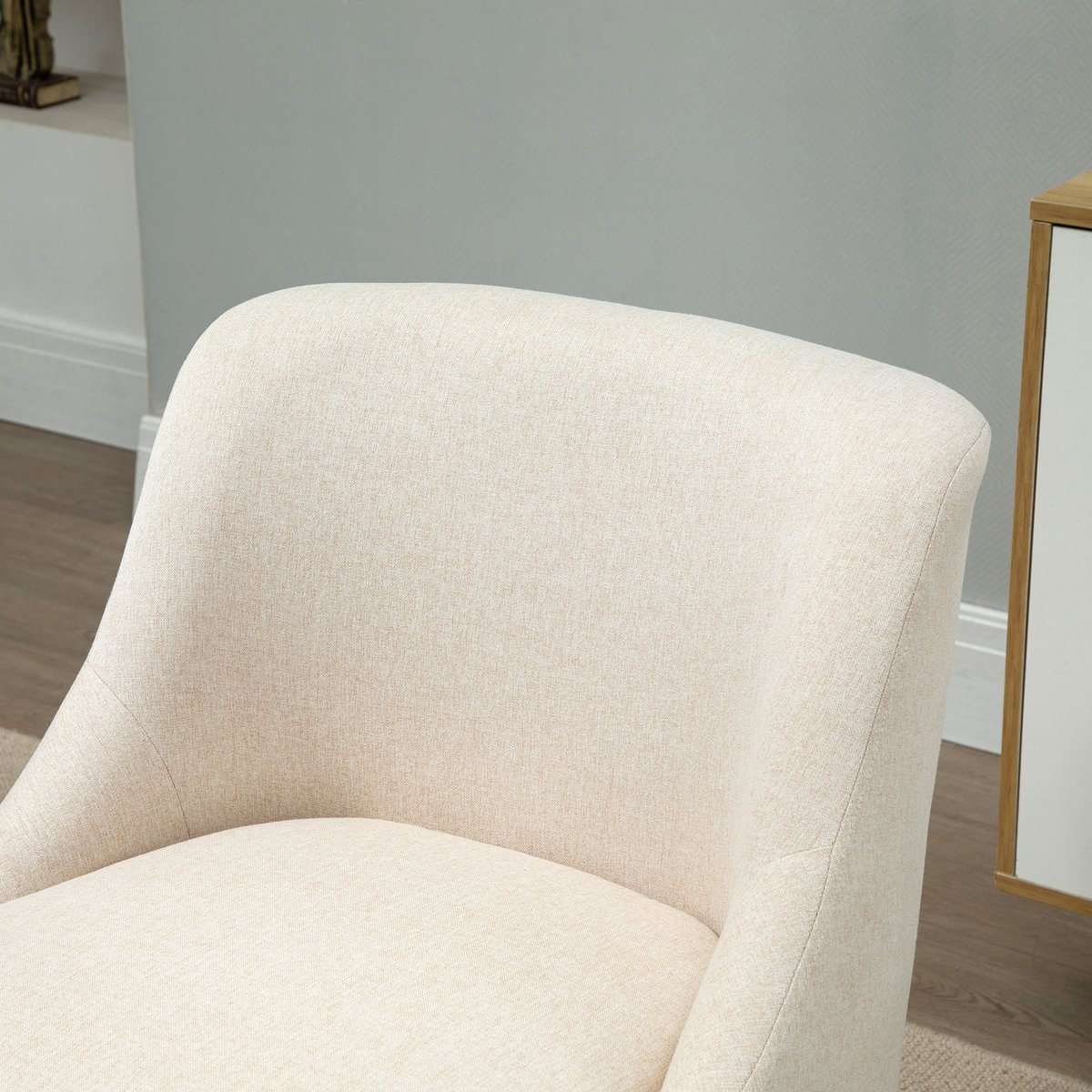 Accent Chair Polyester Beige beige, HOMCOM