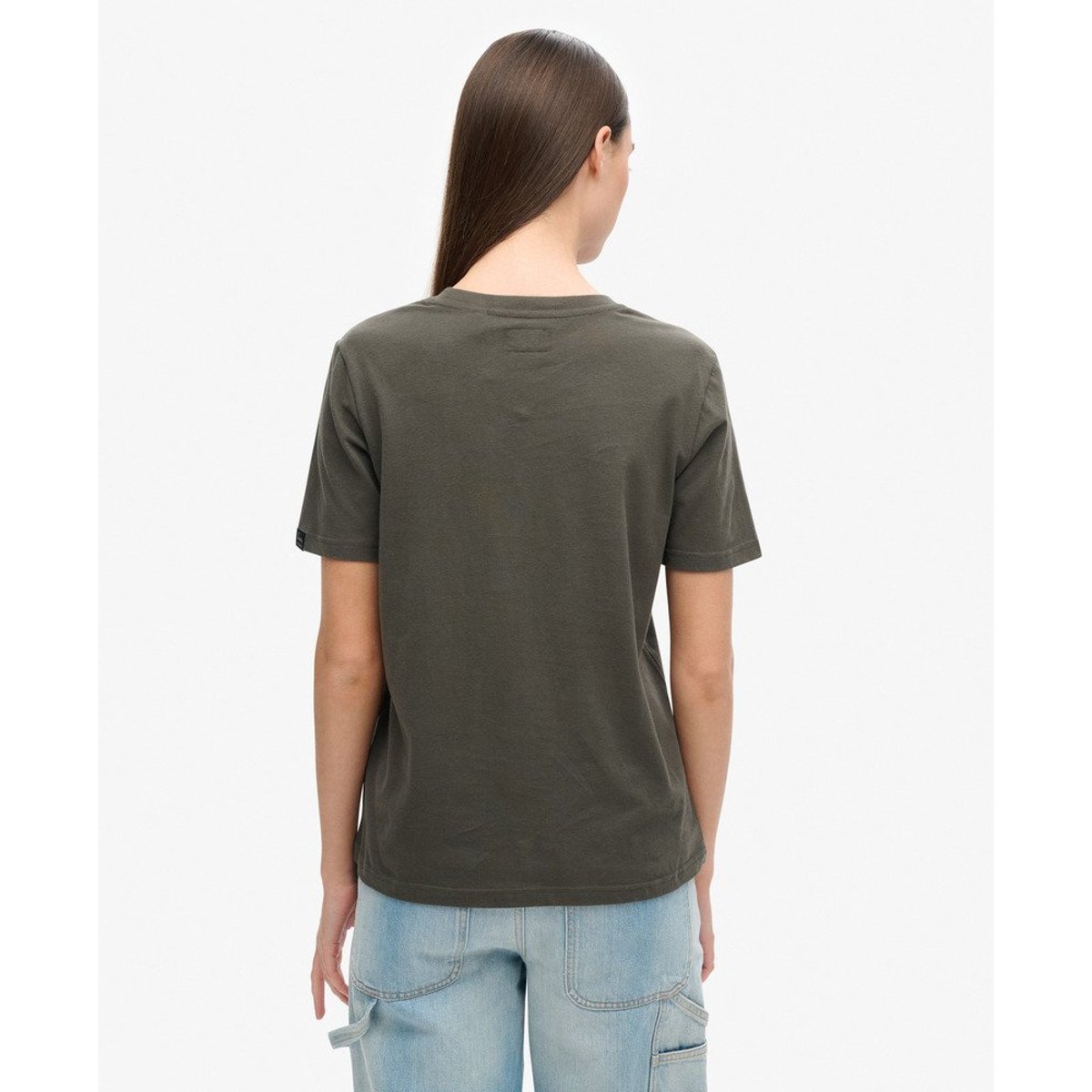 T-shirt à logo métallisé Luxe noir vintage, SUPERDRY