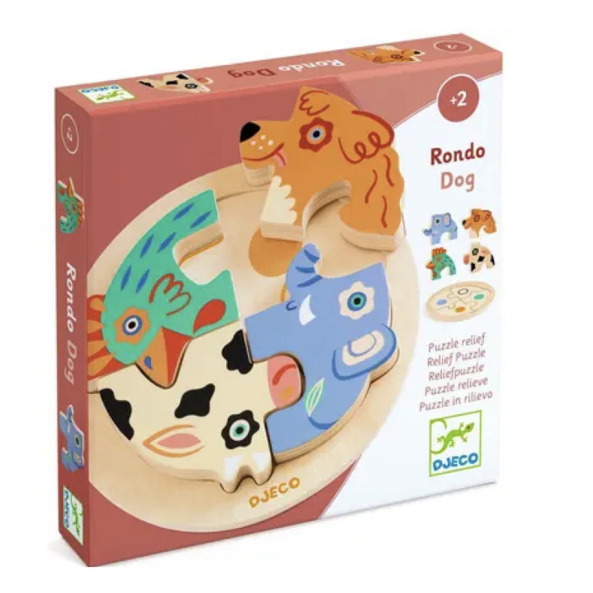 PUZZLE BOIS - Rondo Dog couleur unique, DJECO