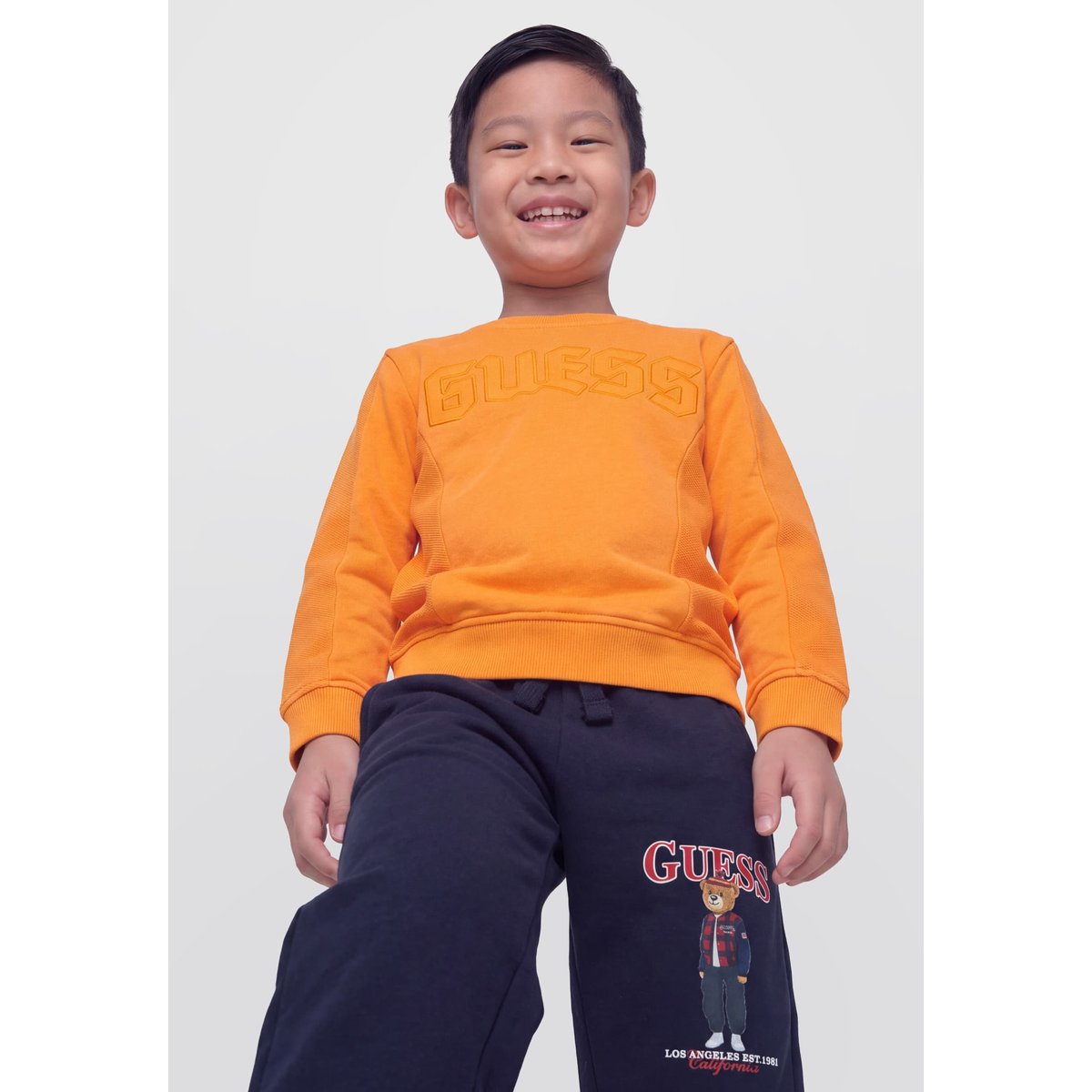 Sweat-Shirt Brodé orange, GUESS KIDS