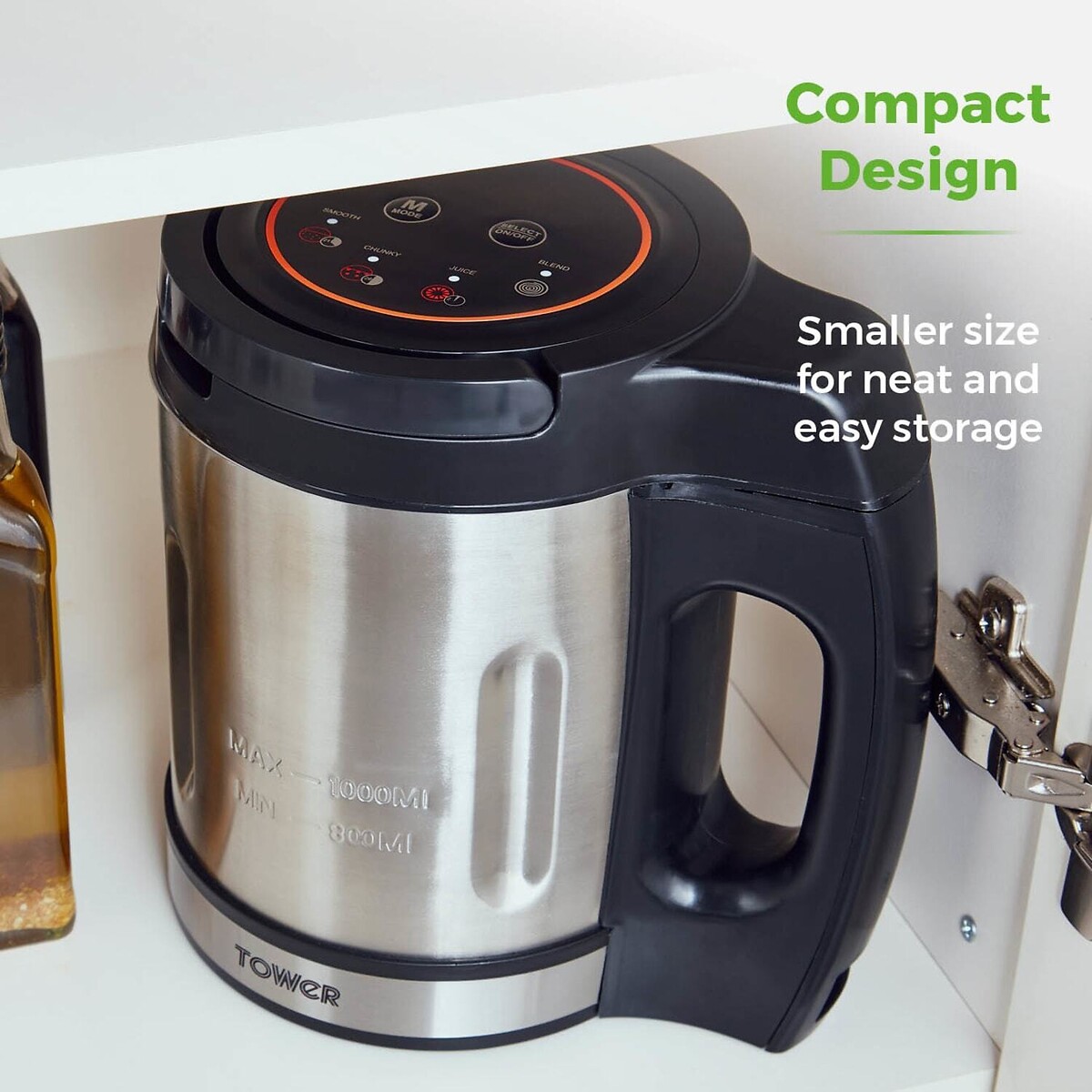 1L Soup Maker - T12056 silver-coloured, TOWER