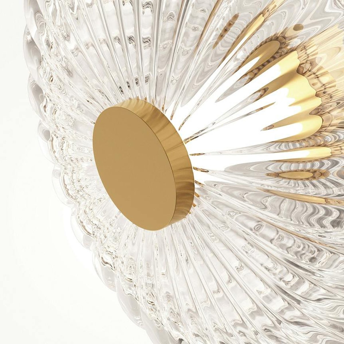 Applique rétro - perles ciselées en verre sur cadre ovale BELLA doré, PIER IMPORT