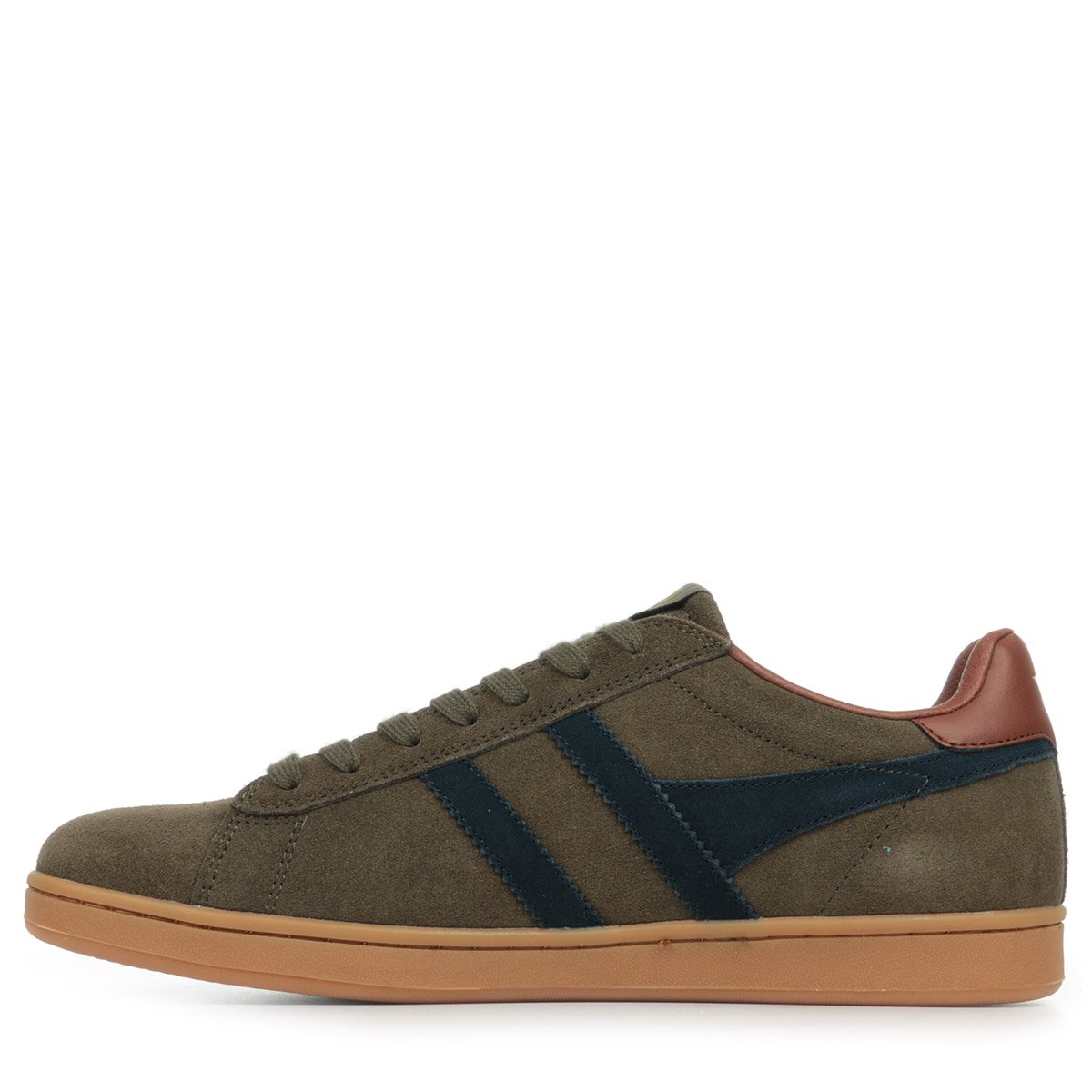 Baskets cuir Equipe II Suede dark taupe navy rust, GOLA