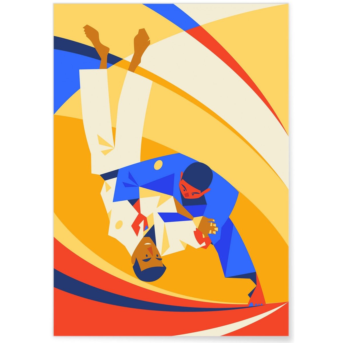 Affiche Judo 3 blanc, L'AFFICHERIE