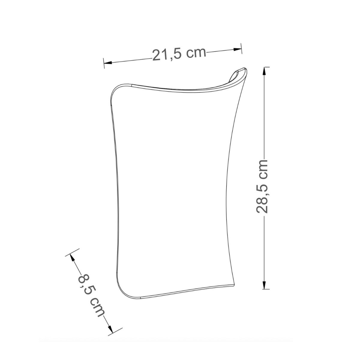 Applique murale courbée design - ZORIEL blanc, KOSILUM