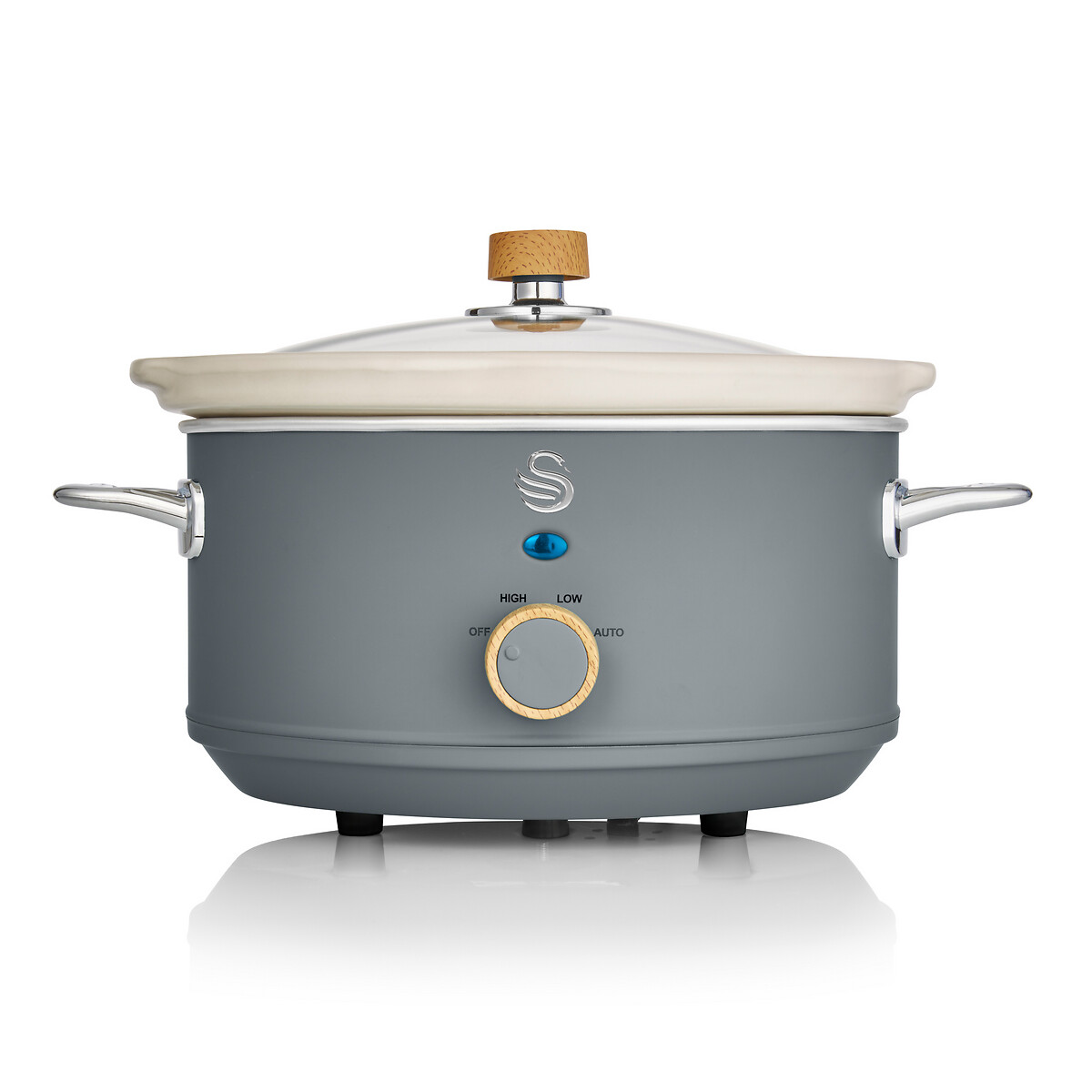 Nordic 3.5L Slow Cooker - SF17021 grey, SWAN
