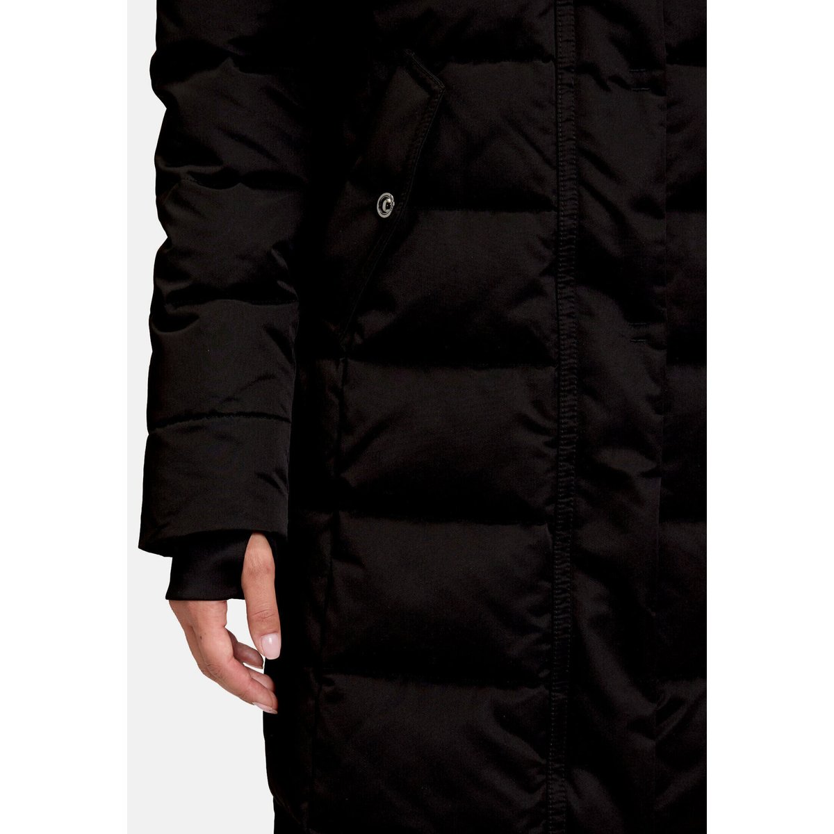 Manteau matelassé à capuche noir, GIL BRET