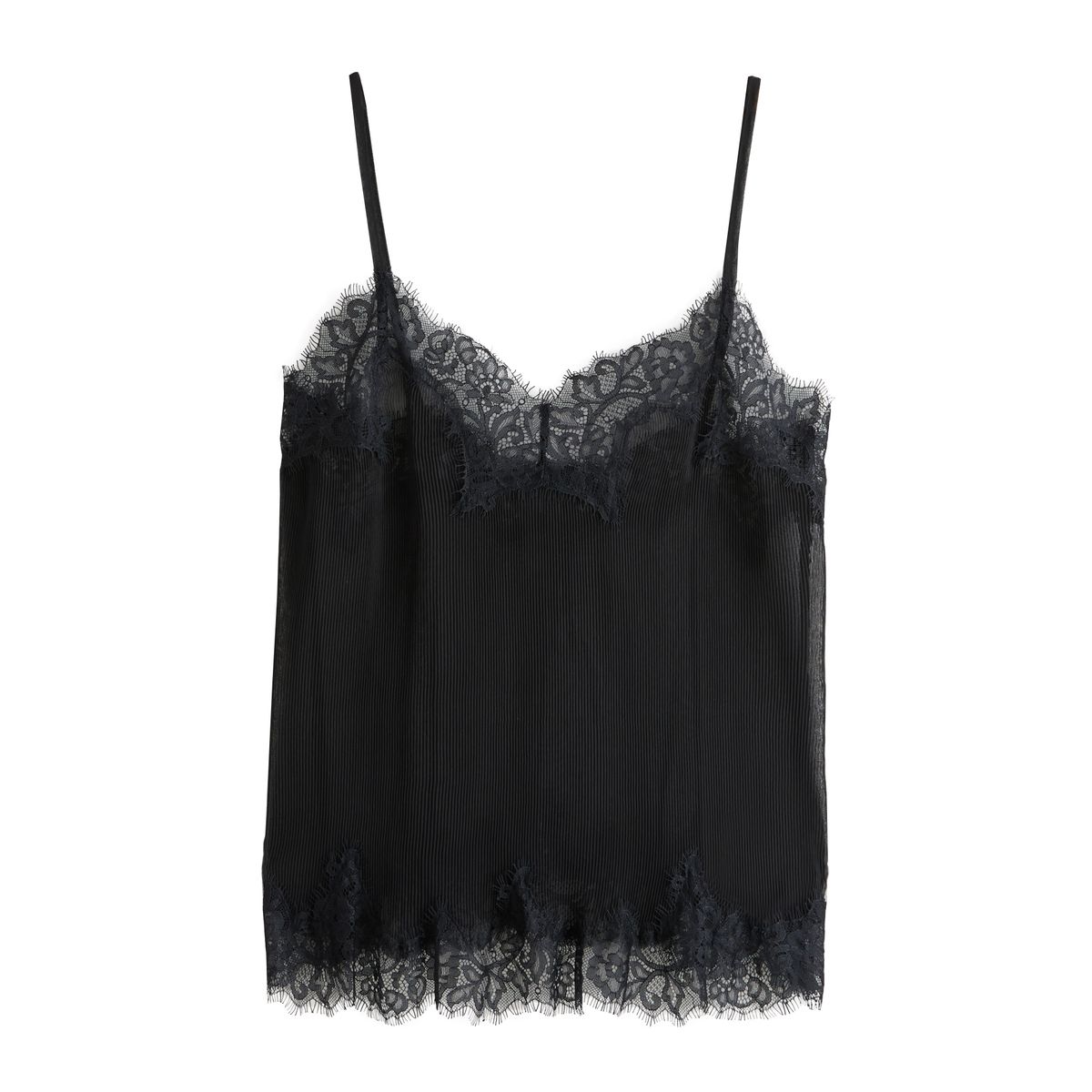 Caraco bordé de dentelle transparente noir, NEXT