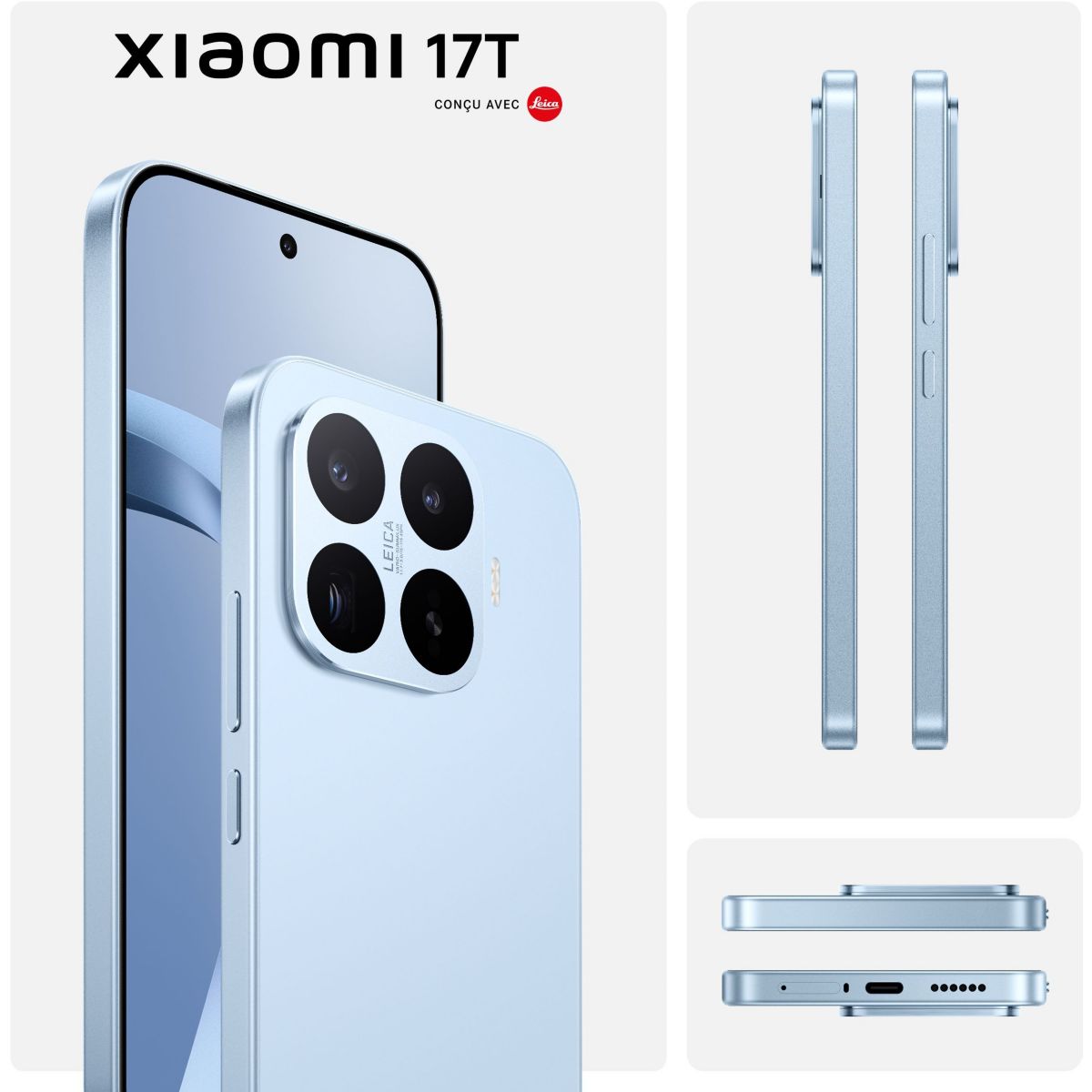 Smartphone 17T conçu avec Leica 5G 256Go Bleu couleur unique, XIAOMI
