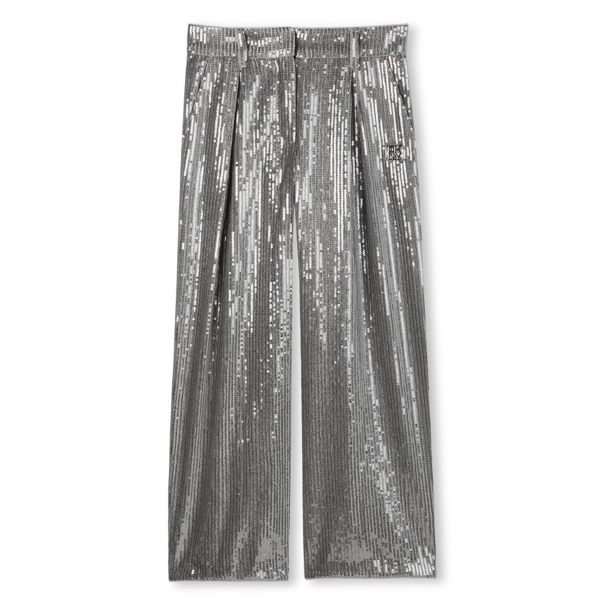 Pantalone impreziosito da paillettes argentate silver, DKNY