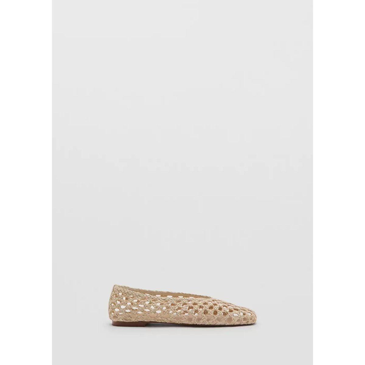 Ballerine tressée écru, MANGO