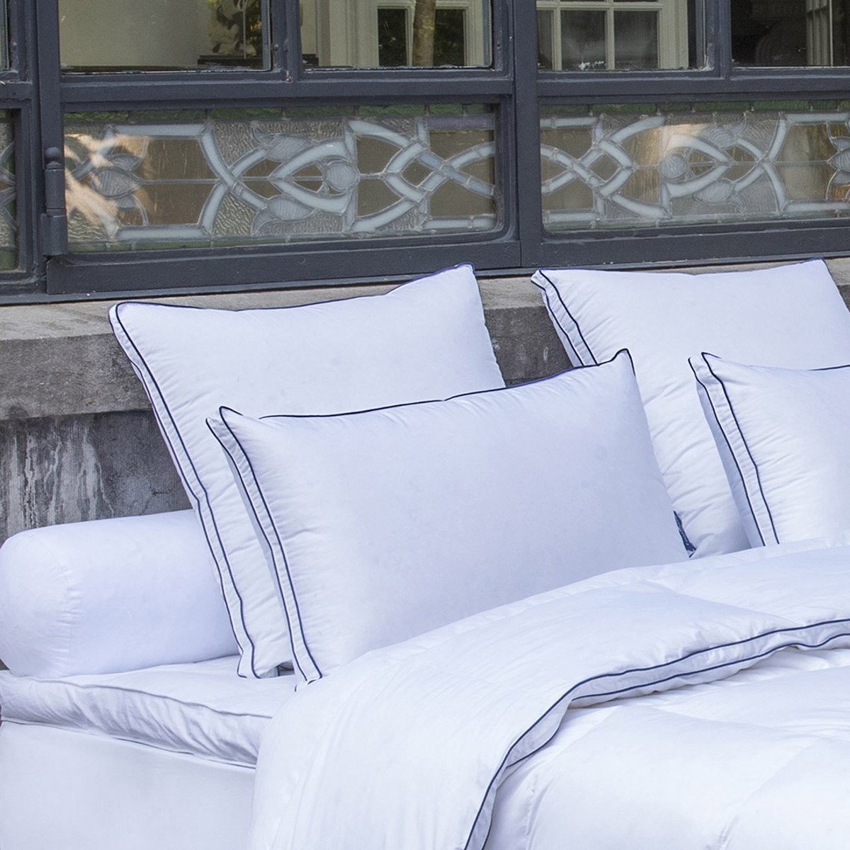 Oreiller TRIANON - 50% duvet de canard blanc - Medium blanc, DROUAULT