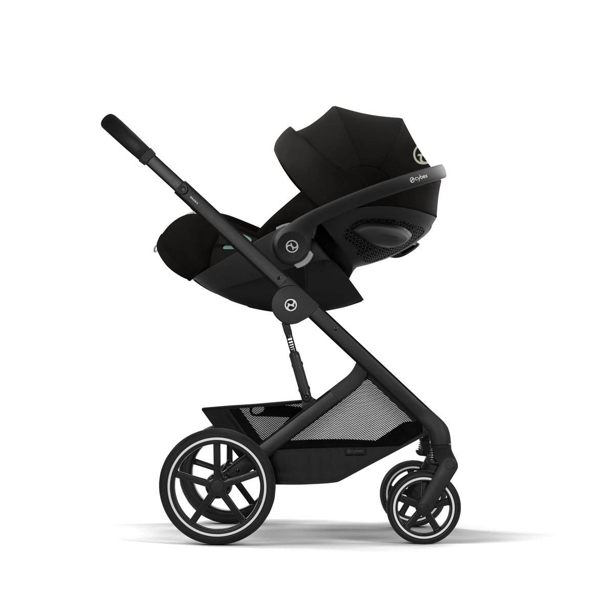Poussette duo tout terrain Balios S Lux 4 avec nacelle pliable noir moon black, CYBEX
