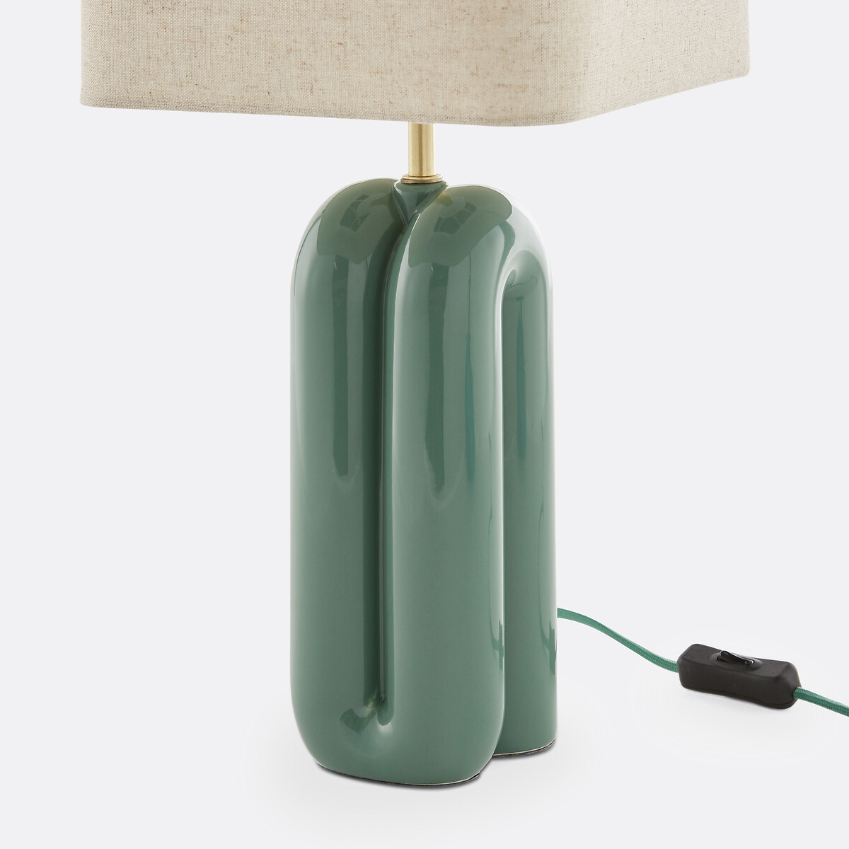 Lampe à poser céramique et lin, Malo sauge, LA REDOUTE INTERIEURS