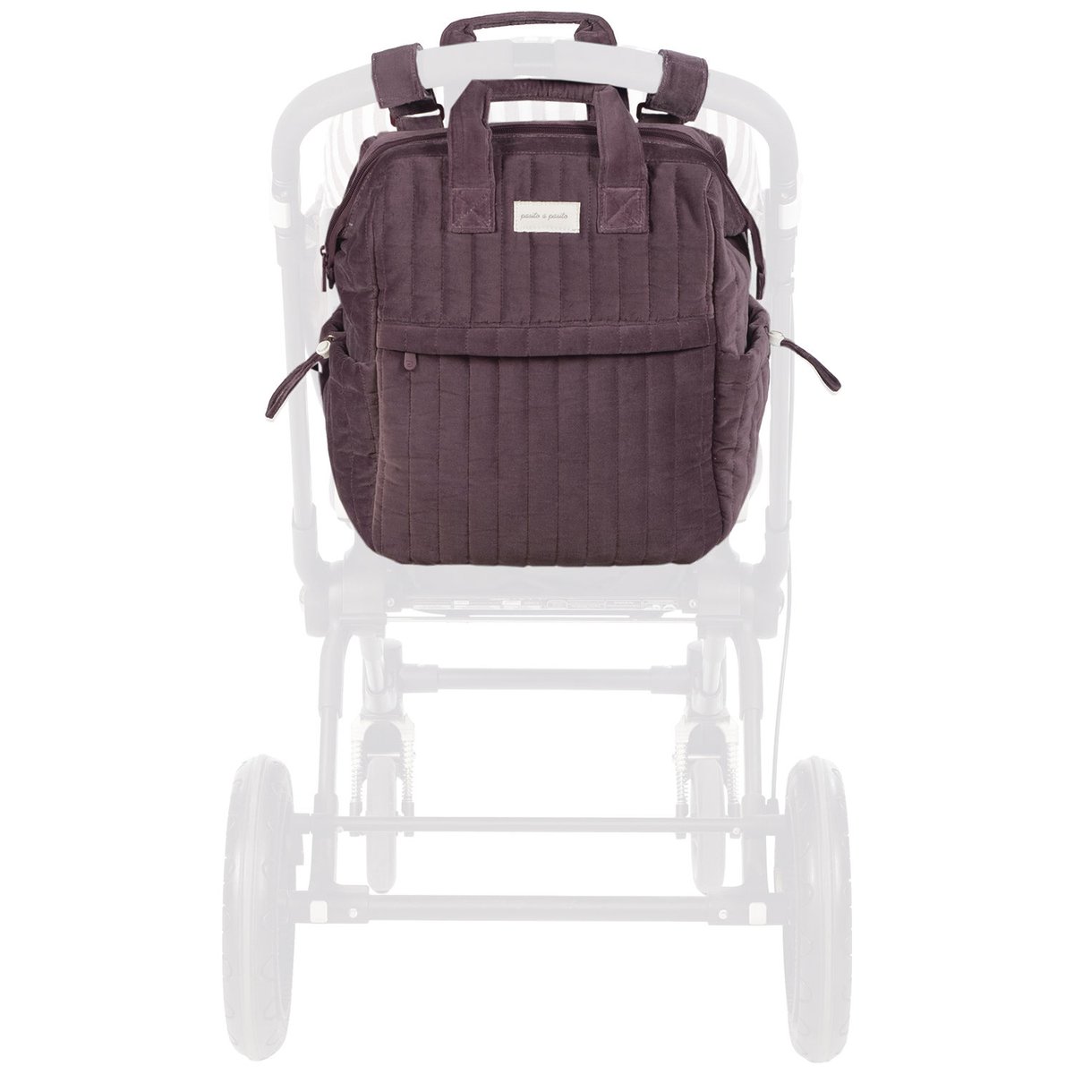 Sac à dos à langer mauve, PASITO A PASITO