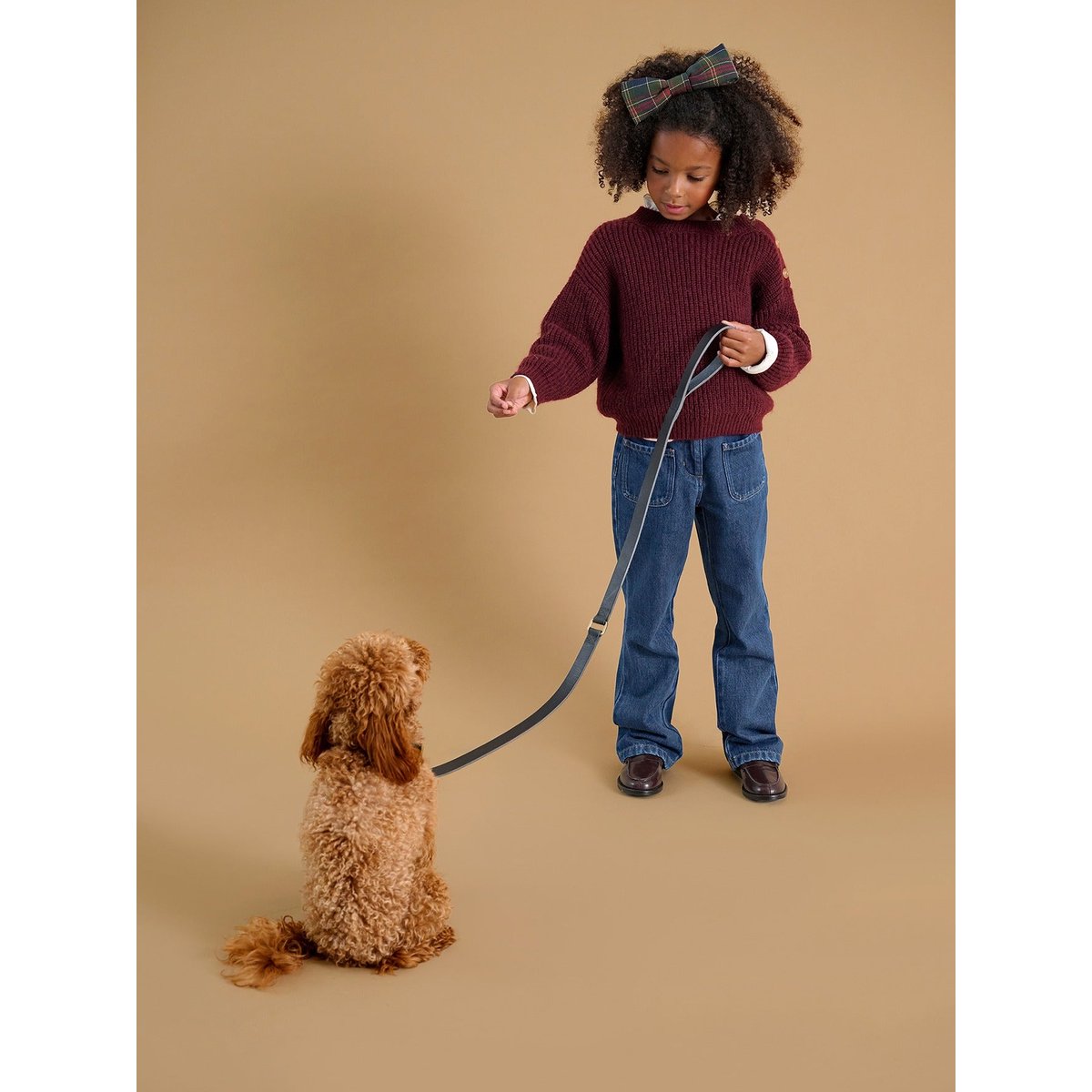 Laisse pour chien en cuir - Collection Fine Truffe marine, CYRILLUS