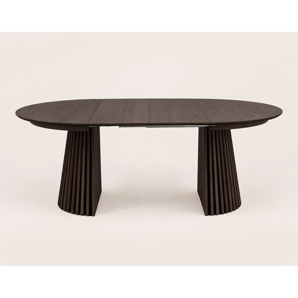 Table à manger ronde extensible bois 4-8pl, FREYA marron, BEST MOBILIER