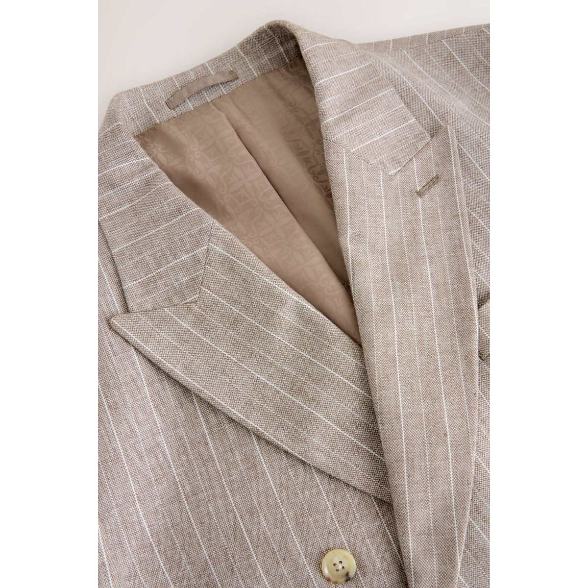 Blazer standard en lin mélangé à rayures naturel, NEXT