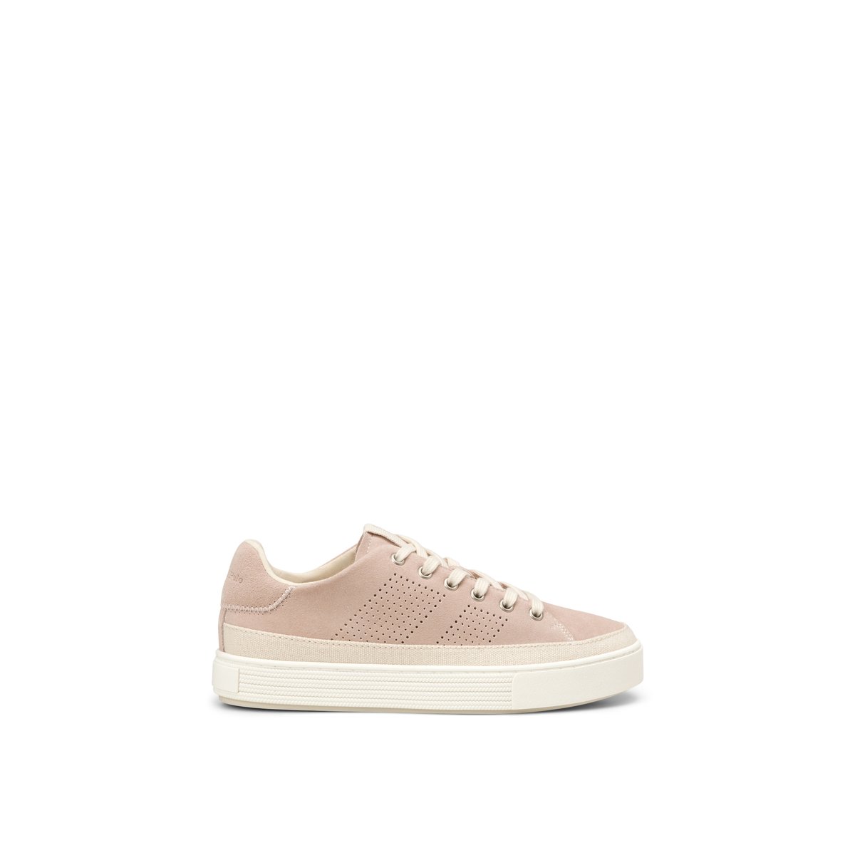 Baskets en cuir velours avec bande en reps rouge, MARC O'POLO