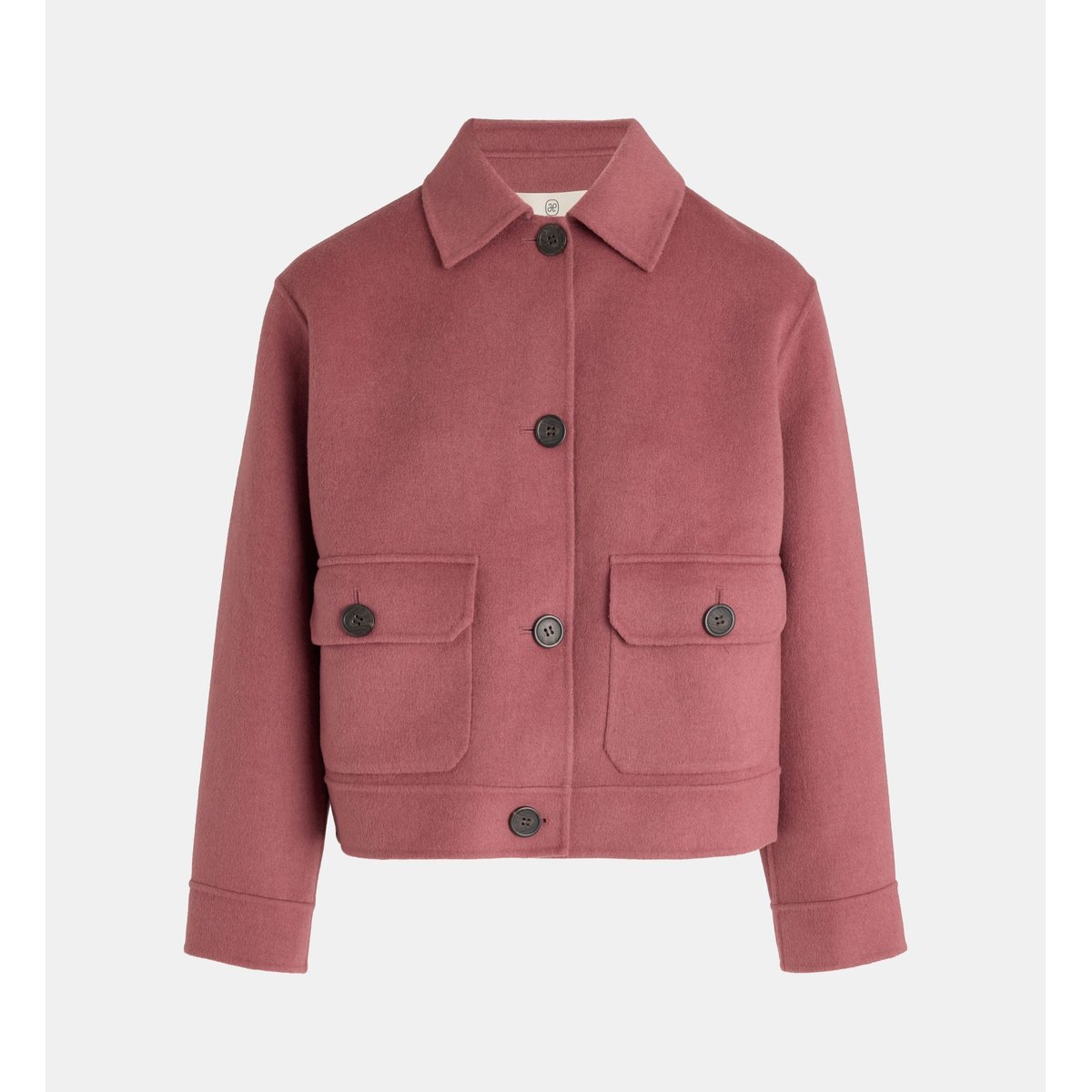 Manteau court bobo laine mélangée rose, JODHPUR