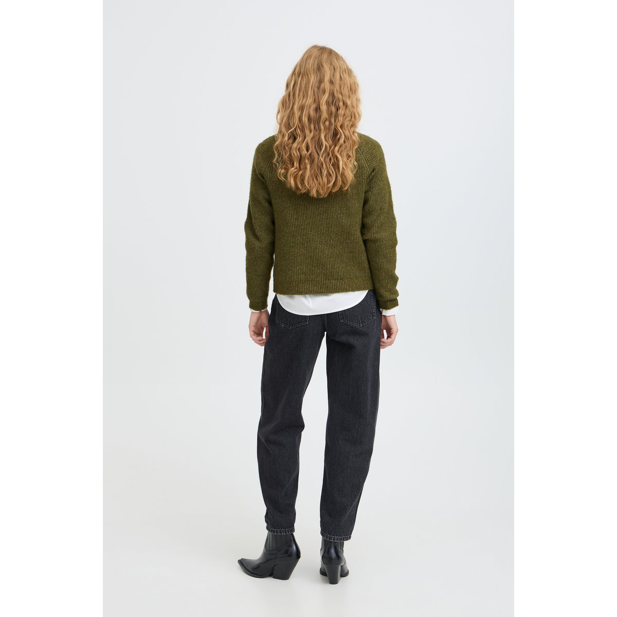 Á manches longues vert avocado melange, B.YOUNG