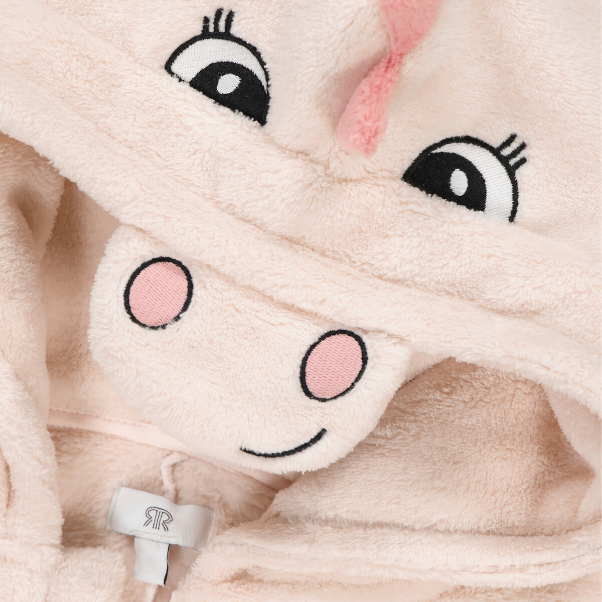 Dinosaur Fleece Hooded Onesie pink, LA REDOUTE COLLECTIONS