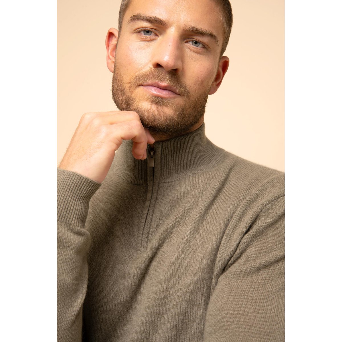 Pull Camionneur Army Bradley kaki, JUST CASHMERE