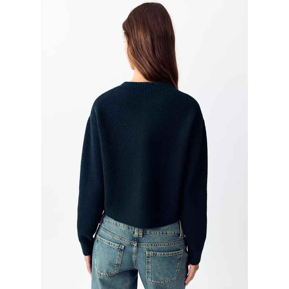 Cardigan côtelé avec boutons bleu marine, MANGO TEEN