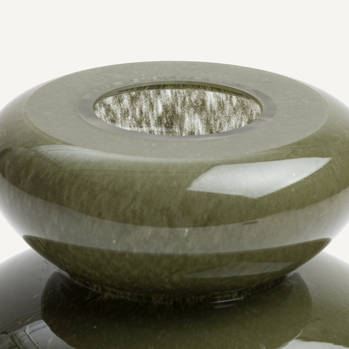 Vase en verre soufflé à la bouche H20 cm, Fysa vert, AM.PM