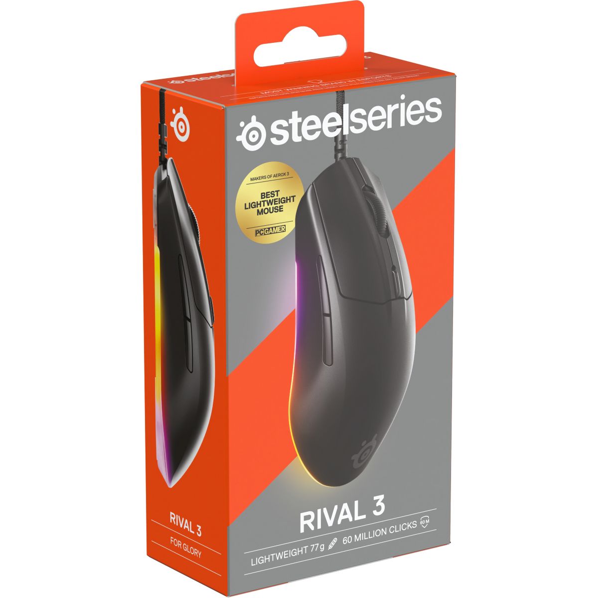 Souris Gamer Filaire Rival 3 Gen 2 Noir couleur unique, STEELSERIES