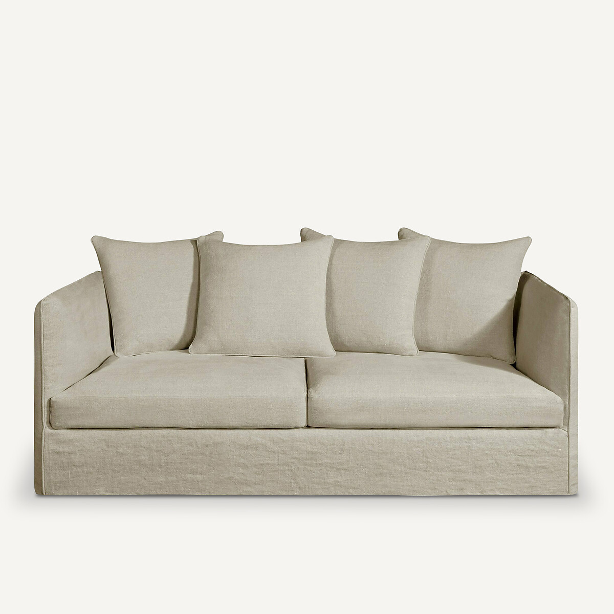 Housse canapé lin épais stonewashed Neo Chiquito naturel, AM.PM