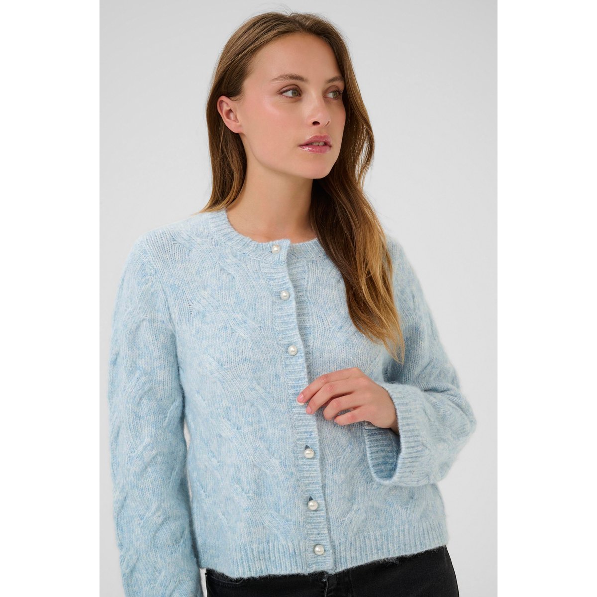 Cardigan à tricot bleu windward blue melange, KAFFE