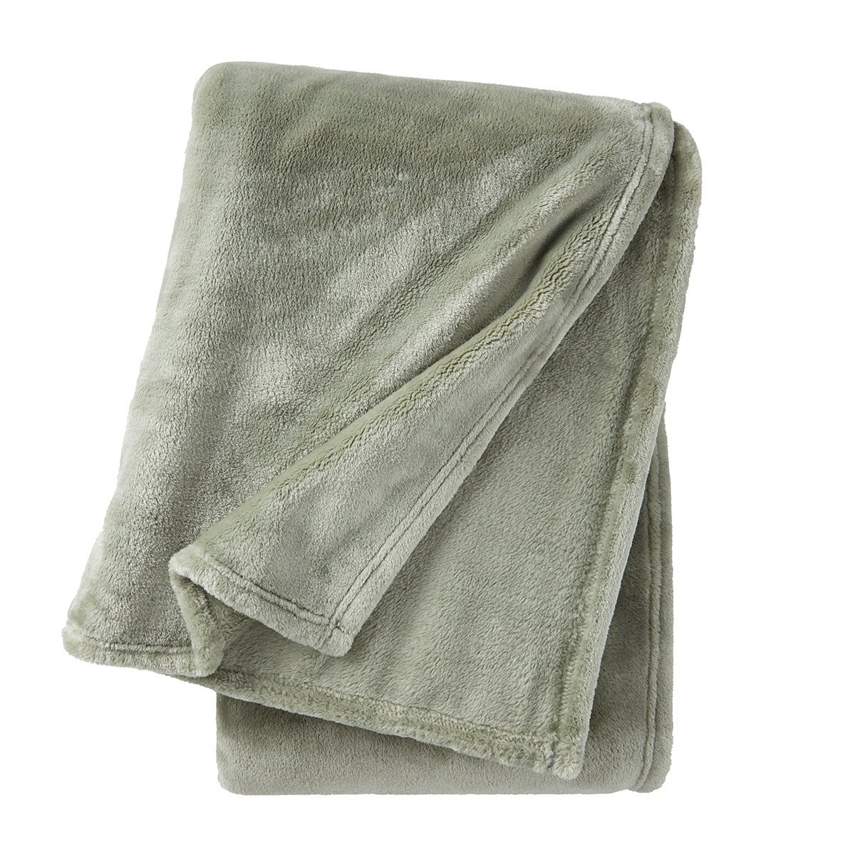 Plaid en polaire vert, CASTOR kaki, DESFORGES
