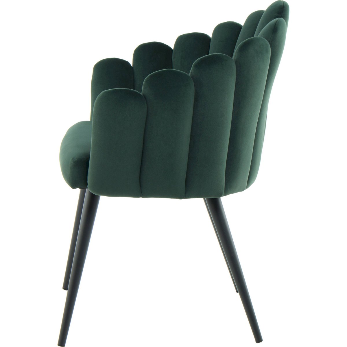Chaise de salle à manger en tissu, Jeane vert sapin profond, ARTE ESPINA