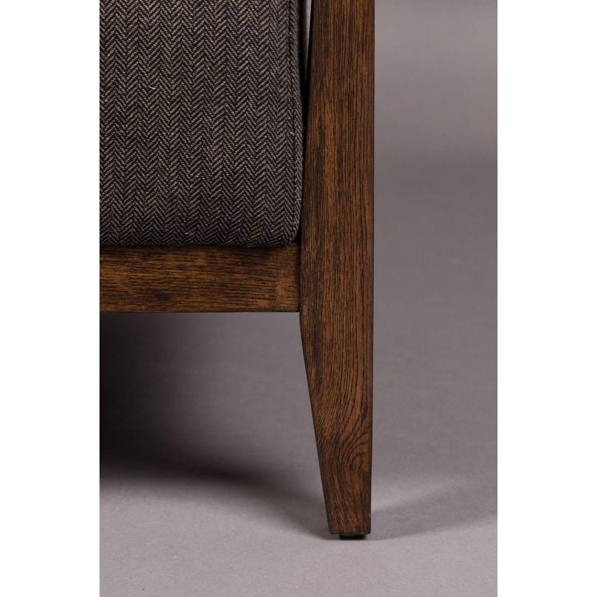 Fauteuil en tissu DURAN bois fonce, DUTCHBONE