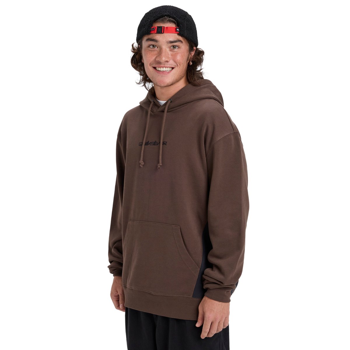 Sweat à capuche CB HOOD marron chocolate brown, QUIKSILVER