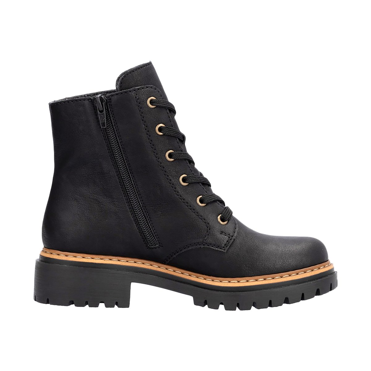 Bottines à Lacets France noir, RIEKER