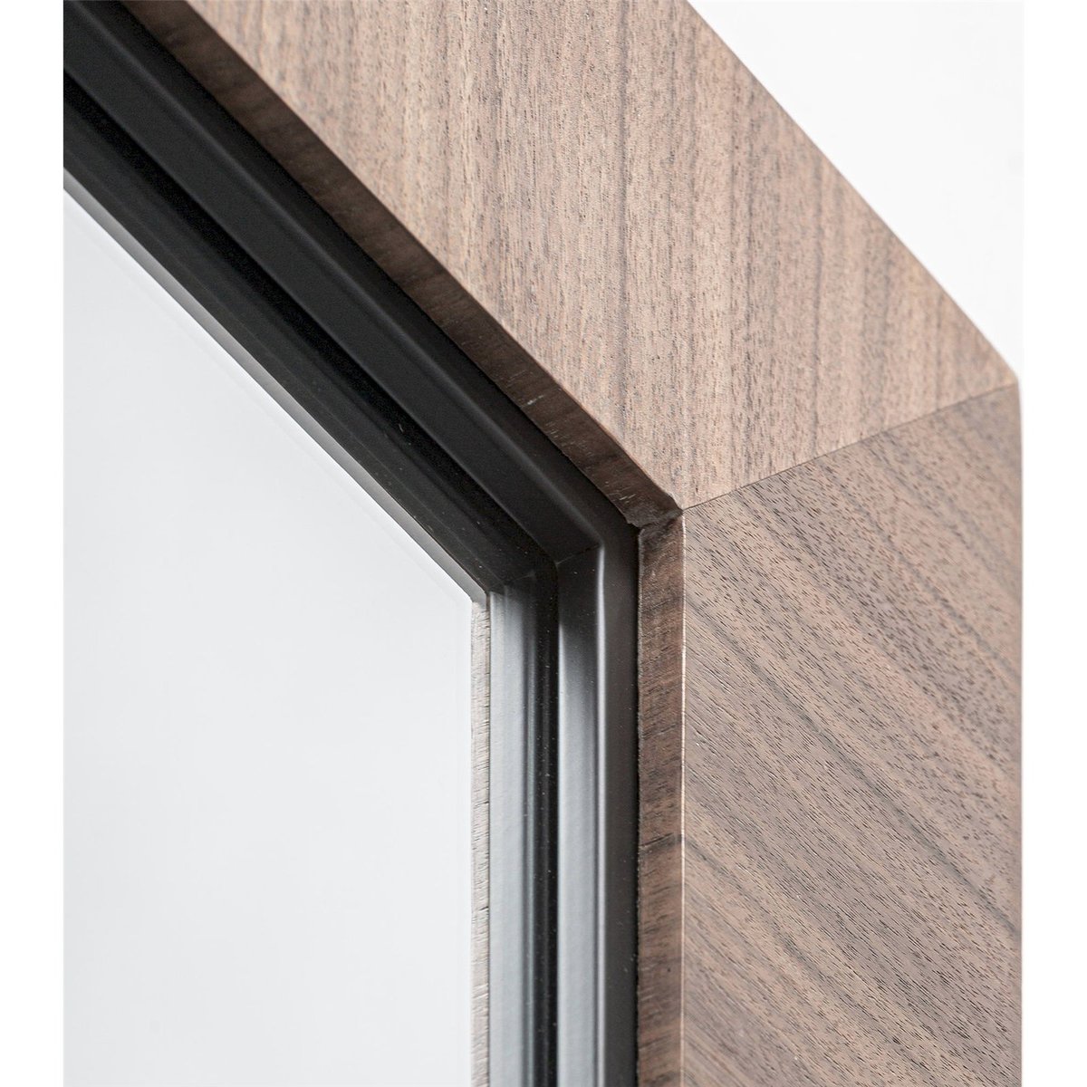 Miroir colonial en bois brun noyer et miroir, RECOLLECTION