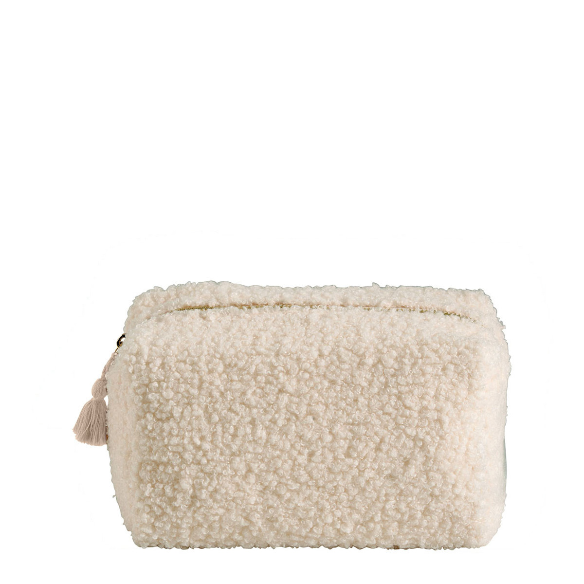 Trousse de toilette rectangulaire Bouclette écrue - Petit modèle autres, MATHILDE M