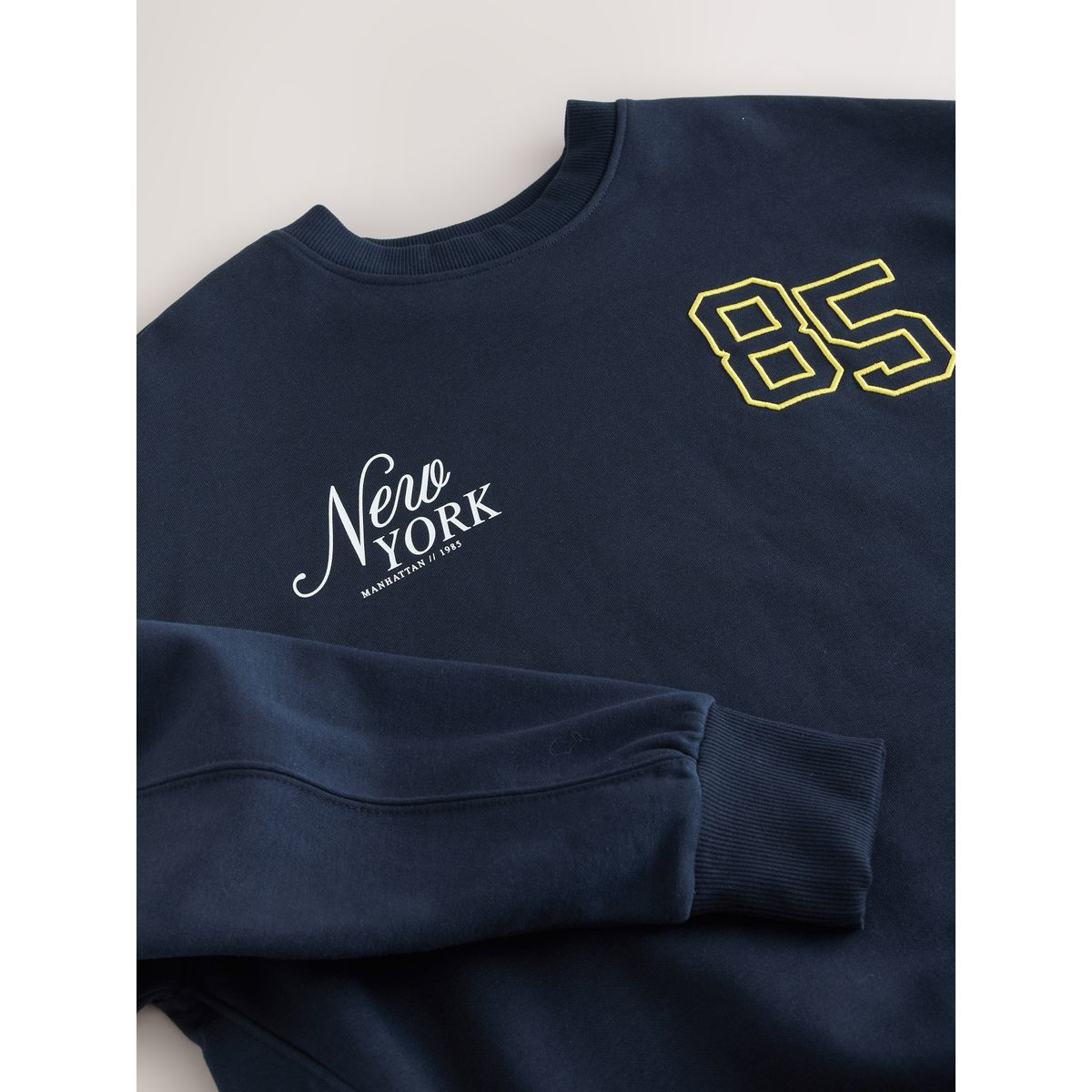 Sweat col rond à graphique new york city bleu marine, NEXT