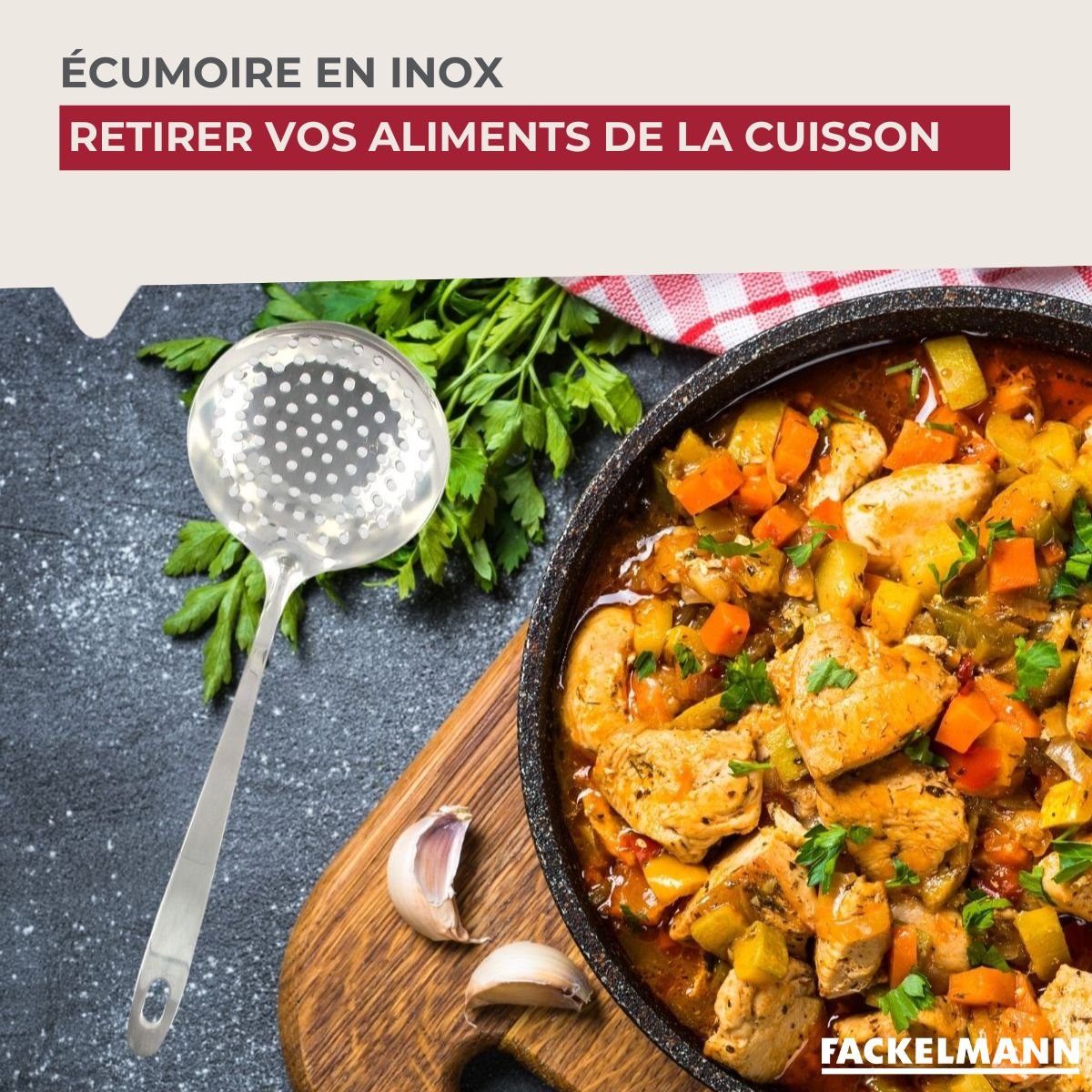 Écumoire inox cuisine Lot OXFORD inox, FACKELMANN