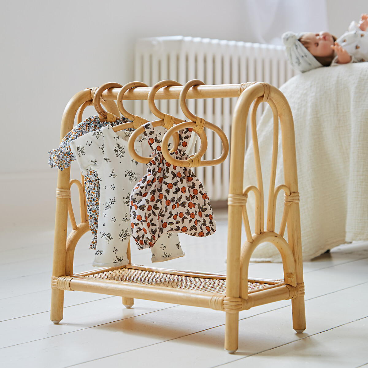 Penderie pour poupée en rotin, Babyla naturel, LA REDOUTE INTERIEURS