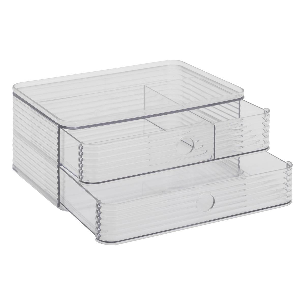 Organisateur 3 compartiments PLASTOR transparent, 5FIVE SIMPLY SMART