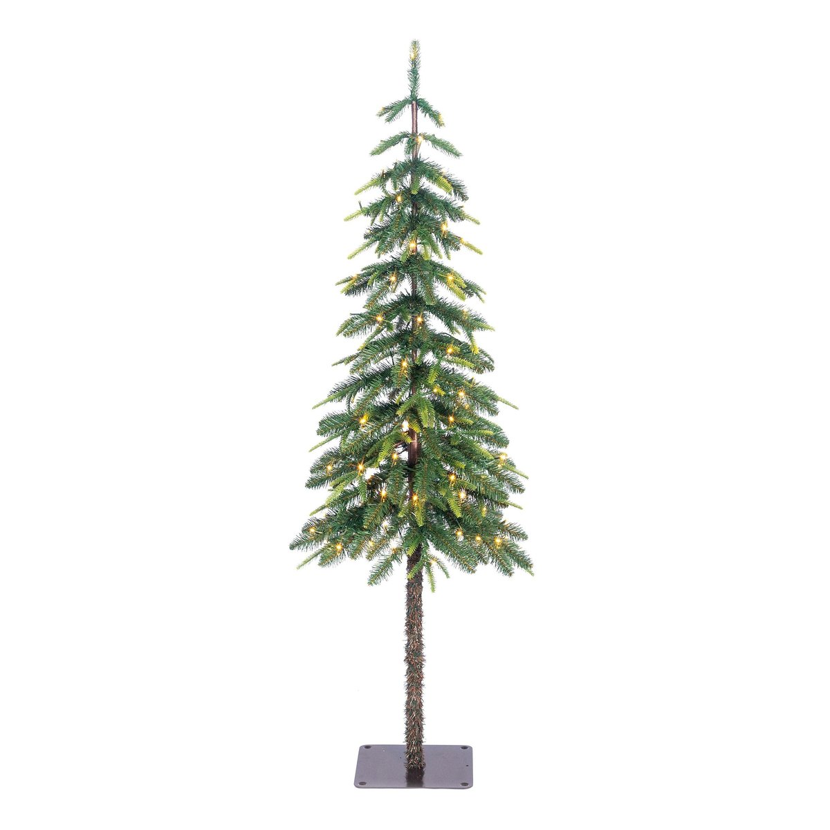 Sapin de Noël artificiel avec LED H155 cm LODGE vert, BLACK BOX TREES