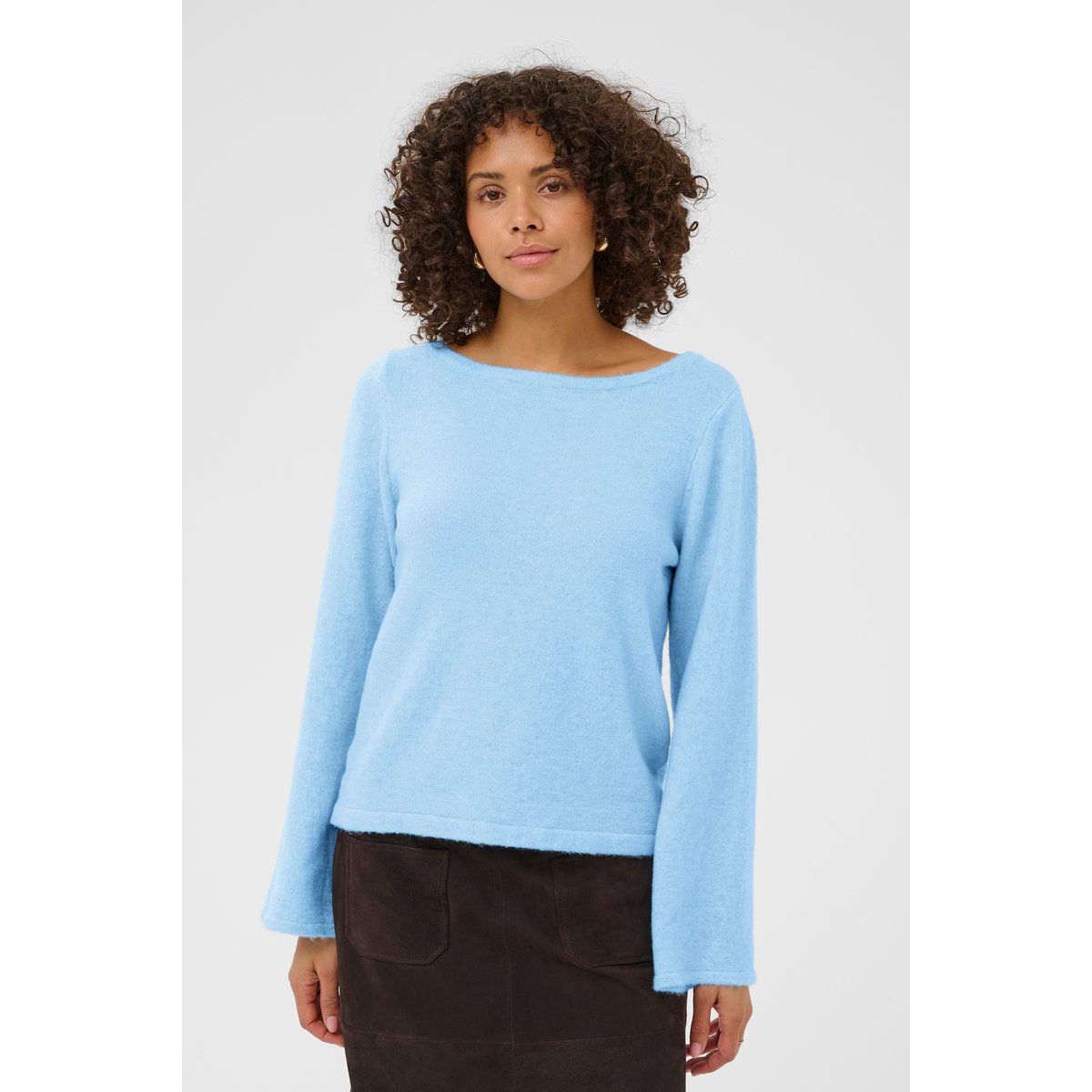 Pullover tricoté bleu windsurfer melange, KAFFE
