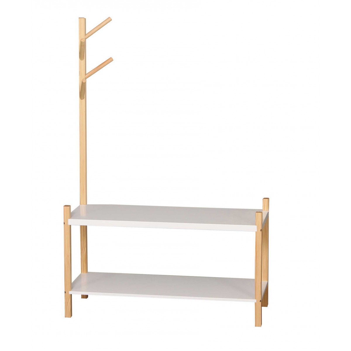Portemanteau + Rangement Chaussures pour Enfant blanc, WADIGA